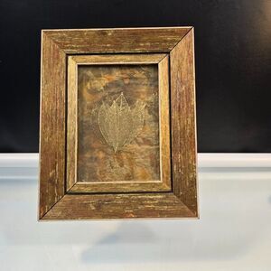 Original Artwork Gold Gilded Leaf Framed Vintage Picture